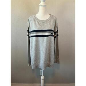 NFL Team Apparel Dallas Cowboys Lightweight Sweatshirt Gray Size XL